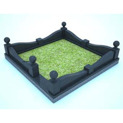 Гранитный цоколь или металлическая оградка