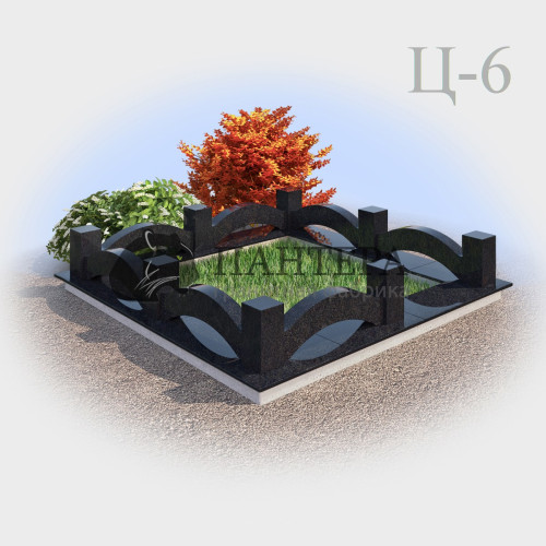 Гранитная ограда Ц6-1