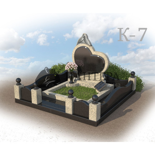 Мемориальный комплекс из двух видов гранита К7-2