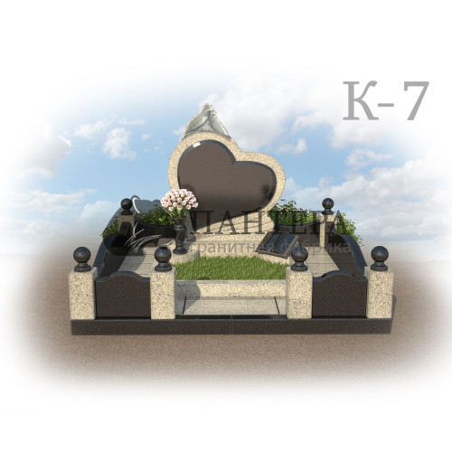 Мемориальный комплекс из двух видов гранита К7-1