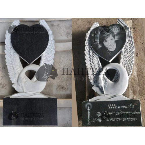 Памятник Лебедь с сердцем Ф43-1