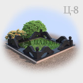 Гранитная ограда Ц8