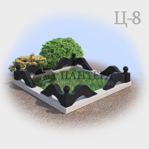 Гранитная ограда Ц8-3