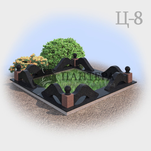 Гранитная ограда Ц8-1