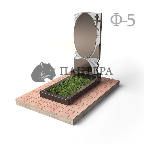 Памятник Овал c крестом Ф5-1